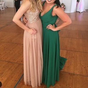 ASOS Maya High Neck Maxi Tulle Dress with Sequins